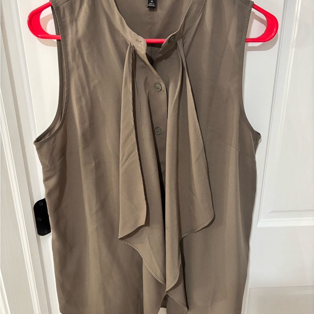 Banana Republic Taupe Sleeveless Blouse